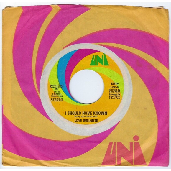 Love Unlimited 45 RPM - Walkin' In The Rain With The One I Love / I Should Have - Picture 2 of 2